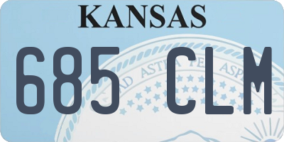 KS license plate 685CLM