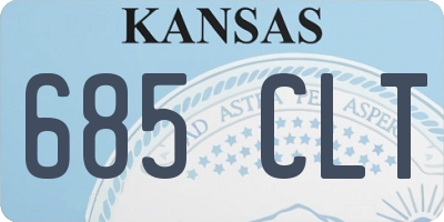 KS license plate 685CLT