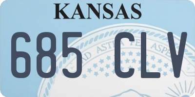 KS license plate 685CLV
