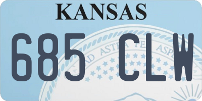 KS license plate 685CLW