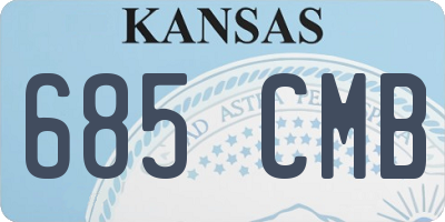 KS license plate 685CMB