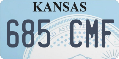KS license plate 685CMF