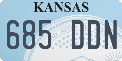 KS license plate 685DDN