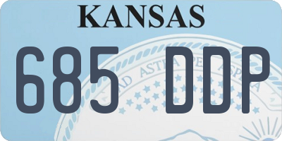 KS license plate 685DDP