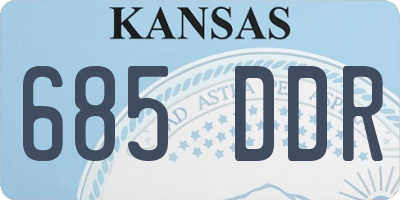KS license plate 685DDR