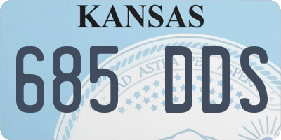 KS license plate 685DDS
