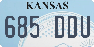 KS license plate 685DDU