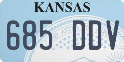 KS license plate 685DDV