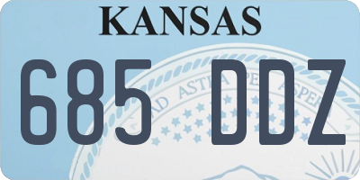 KS license plate 685DDZ