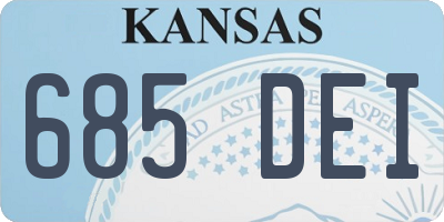 KS license plate 685DEI