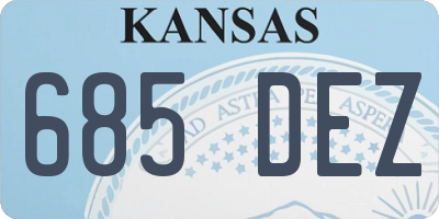 KS license plate 685DEZ