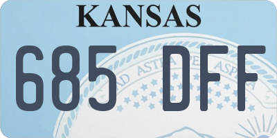 KS license plate 685DFF