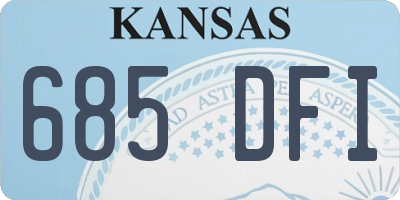 KS license plate 685DFI