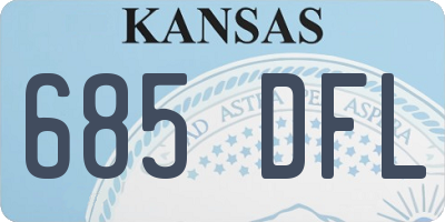 KS license plate 685DFL