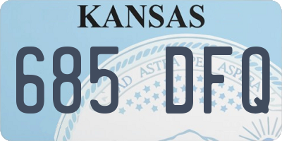 KS license plate 685DFQ