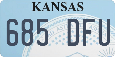 KS license plate 685DFU