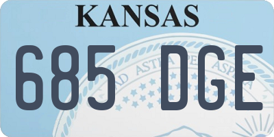 KS license plate 685DGE