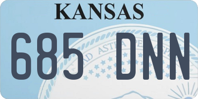 KS license plate 685DNN