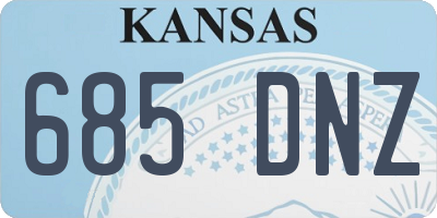 KS license plate 685DNZ