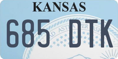 KS license plate 685DTK