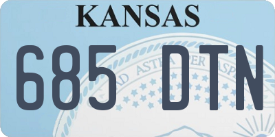 KS license plate 685DTN