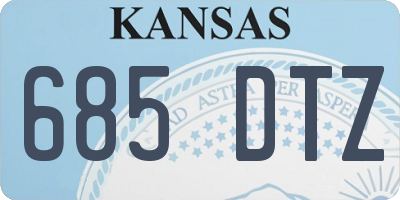 KS license plate 685DTZ
