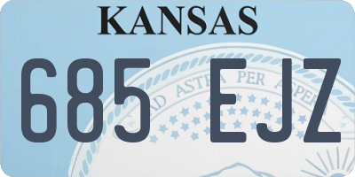 KS license plate 685EJZ