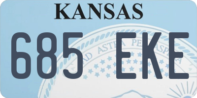 KS license plate 685EKE