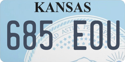 KS license plate 685EOU