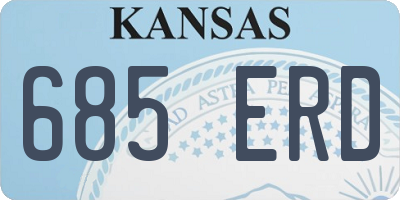 KS license plate 685ERD