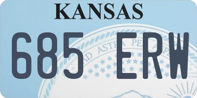 KS license plate 685ERW
