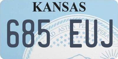KS license plate 685EUJ
