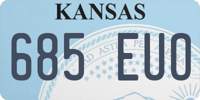 KS license plate 685EUO
