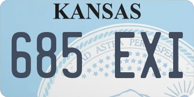 KS license plate 685EXI