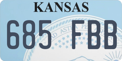KS license plate 685FBB