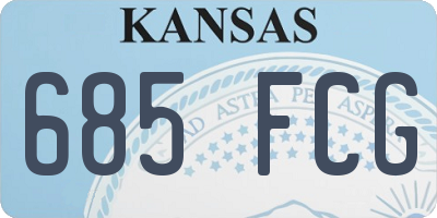 KS license plate 685FCG