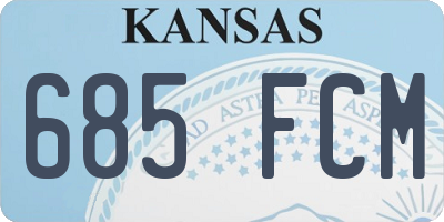 KS license plate 685FCM