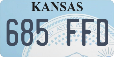 KS license plate 685FFD