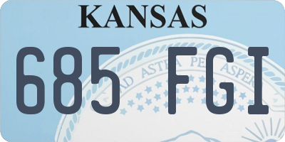 KS license plate 685FGI