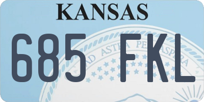 KS license plate 685FKL
