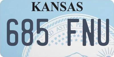 KS license plate 685FNU