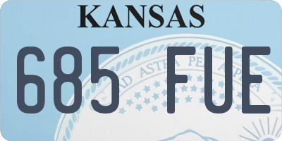 KS license plate 685FUE