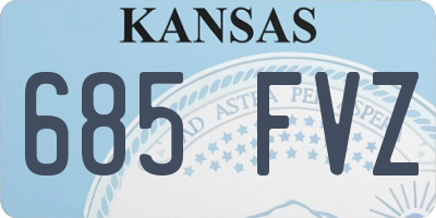 KS license plate 685FVZ
