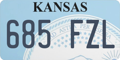 KS license plate 685FZL