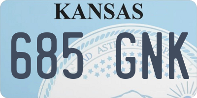 KS license plate 685GNK