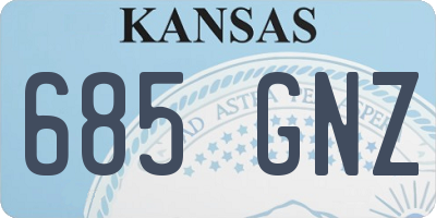 KS license plate 685GNZ