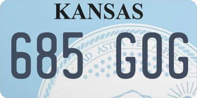 KS license plate 685GOG