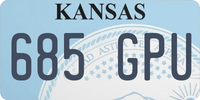 KS license plate 685GPU