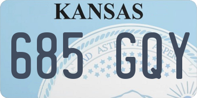 KS license plate 685GQY