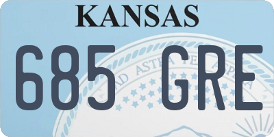 KS license plate 685GRE